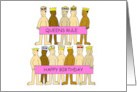 Gay Happy Birthday Queens Wearing Only Crowns Cartoon Humor card