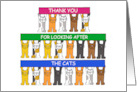 Thanks for Looking After the Cats for Pet Sitter Cute Cartoon Cats card