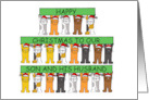 Happy Christmas to Our Son and His Husband Cartoon Cats in Hats card