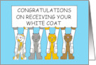 Congratulations on Receiving Your White Coat Cartoon Cats card