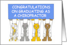 Congratulations on Graduating as a Chiropractor Cute Cartoon Cats card