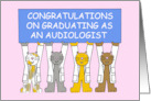 Audiologist Graduate Congratulations Cute Cartoon Cats card