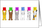 Happy Birthday Cancer Zodiac Sign with Cartoon Cats card