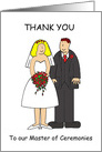 Thank You for Being our Master of Ceremonies, Cartoon Couple. card