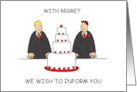 Civil Union or Wedding Cancellation Cartoon Male Couple card