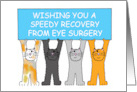 Speedy Recovery from Eye Surgery Cartoon Cats with Eye Patches card