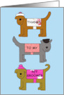 Thanks to Pet Groomer Cartoon Dogs in Coats and Hats card