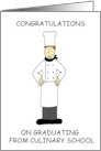 Male Chef Graduating from Culinary School Congratulations card