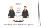 Merci Por Faire Notre Merveilleux Gateau French Cake Thank you card