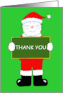 Thank You for the Christmas Gift Cartoon Cat Wearing a Santa Outfit card