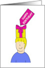 Happy Birthday to Hairstylist Hairdresser Birthday Gift Cartoon Hair card