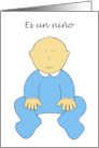 Es un nio it’s a Boy Announcement New Baby in Spanish card