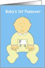 Baby’s First Passover Cute Cartoon Smiling Baby card