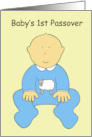 Baby Boy’s First Passover Cute Cartoon Baby card