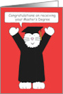 Congratulations on Receiving Your Master’s Degree Cartoon Cat card