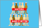 Happy Doctors’ Day Funny Almost Naked Cartoon Men Humor card