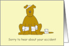 Speedy Recovery from Accident Sweet Cartoon Puppy in Bandages card