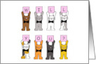 Will You be my Prom Date Cartoon Cats Wearing Bow Ties card