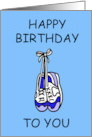 Happy Birthday for Male Runner or Athlete Training Shoes card