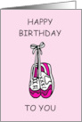 Happy Birthday for Female Runner or Athlete Cartoon Training Shoes card