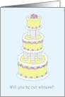 Will You Be Our Witness Stylish Cake Pastel Multi Tiered Cake card