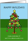 Happy Holidays from Landscape/Gardening Business to Customize. card