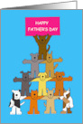Happy Father’s Day for Dad for Dog Lover Cartoon Dogs card