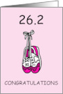 26.2 Congratulations to Marathon Runner for Her Cartoon Trainers card