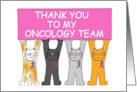 Thanks to Breast Cancer Oncology Team Cats Wearing Pink Ribbons card