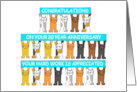 20 Year Work Anniversary Cartoon Cats card