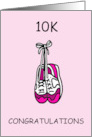 10K Congratulations for Female Runner Cartoon Training Shoes card
