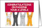 Congratulations On Passing Your A Levels Cartoon Cats Holding Banners card