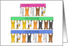 Congratulations on Passing Your Exams Cute Cartoon Cats card