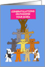 Congratulations on Passing Your GCSEs Cute Cartoon Dogs card