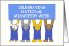 Celebrating National Midwifery Week October Cats Wearing Scrubs card