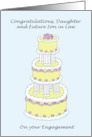 Daughter and Future Son in Law Engagement Congratulations card