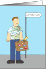 Bon Voyage Adventure Studying Travelling or Gap Year for Him card