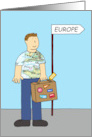 Bon Voyage European Adventure Studying Travelling or Gap Year card