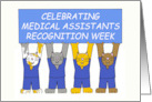 Medical Assistant Recognition Week Cartoon Cats in Scrubs card