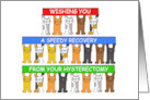 Speedy Recovery from your Hysterectomy Cartoon Cats & Banners card