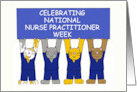 National Nurse Practitioner Week Cartoon Cats Wearing Scrubs card
