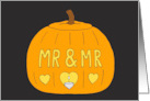 October 31st Gay Male Couple Halloween Jack O’Lantern Romance card