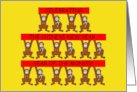 Chinese New Year of the Monkey 2028 Cartoon Cute Chimps card