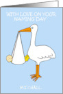 Congratulations Baby Naming Day for a Boy to Personalize card