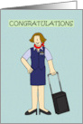 Congratulations on Your Retirement Flight Attendant Cabin Crew card