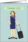 Thank you to Flight Attendant Stewardess Cabin Crew card