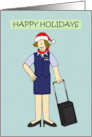 Happy Holidays to Flight Attendant Cabin Crew card