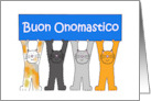 Buon Onomastico Italian Name Day Congratulations Blank Inside Cats card