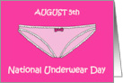 August 5th National Underwear Day Cartoon Frilly Knickers card