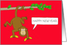 Happy Chinese New Year Cartoon Chimp Year of the Monkey card